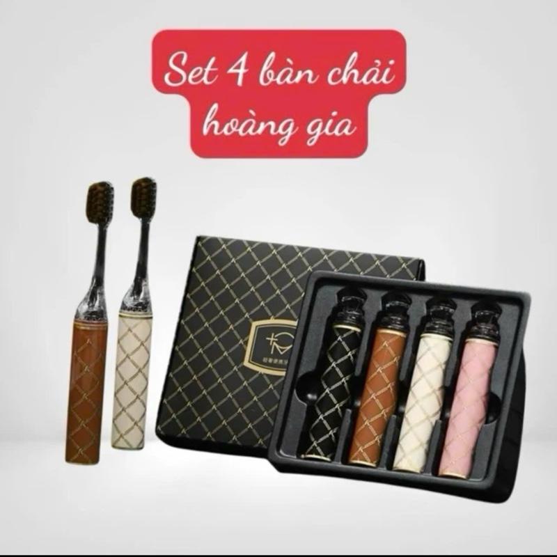 Bộ 4 Chiếc Bàn Chải “Hoàng Gia” Sang Chảnh Nam Nữ Gấp Gọn Tiện Lợi