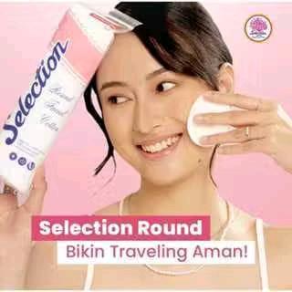 Kapas Selection Round Facial Cotton 80 Sheets - Kapas Kecantikan Pembersih Wajah Bulat 3