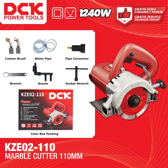 Gambar DCK Marble Cutter 4 Inch  / Mesin Potong Keramik / Granit / Marmer 1240 Watt 110mm / Tile Cutter 4" / Alat Potong Keramik KZE02-110 dari DCK Power Tools Indonesia Kota Administrasi Jakarta Barat Tokopedia