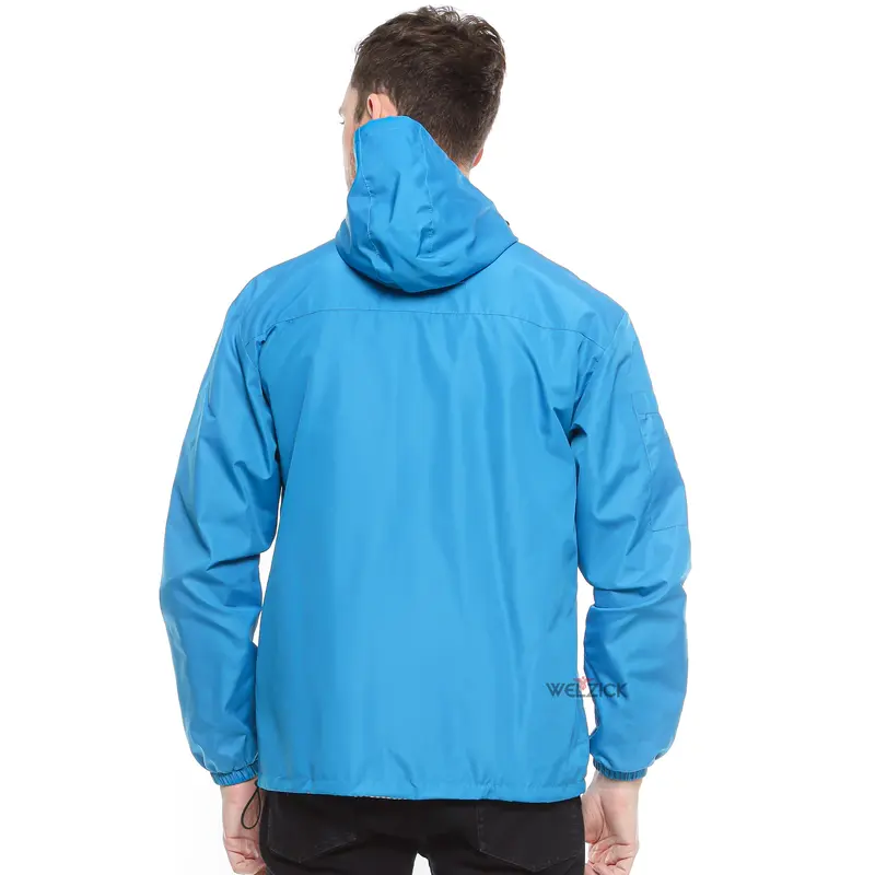 Welzick - Jaket Windbreaker Outdoor Pria Wanita Medium Jumbo - JGN002 Turkis 7