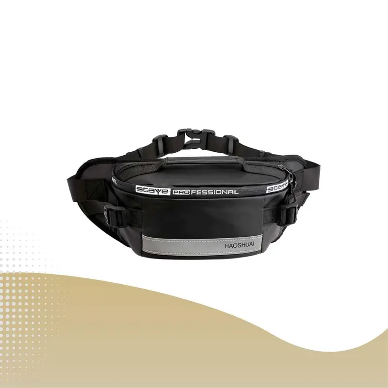 Tas Pinggang Multifungsi Hitam Elegan Slingbag - Tas Selempang Pria Premium Terbaru Waistbag AS 3