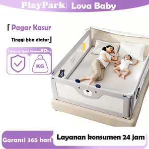 [Pemasangan Tanpa Pengeboran] Bedrail Pagar Kasur Pengaman Bayi Baby Safye Bedrail Pagar Kasur 180x200 kasur Kids Tidur Dijual per satu sisi