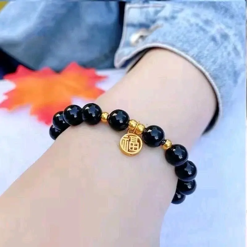 Gelang Giok Asli Gelang Giok Keberuntungan Manik Manik Gelang Batu Giok Gelang Untuk Anak-anak dan Dewasa 2