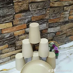 4pcs/set GELAS MINUM 250ML PLASTIK WHEAT STRAW