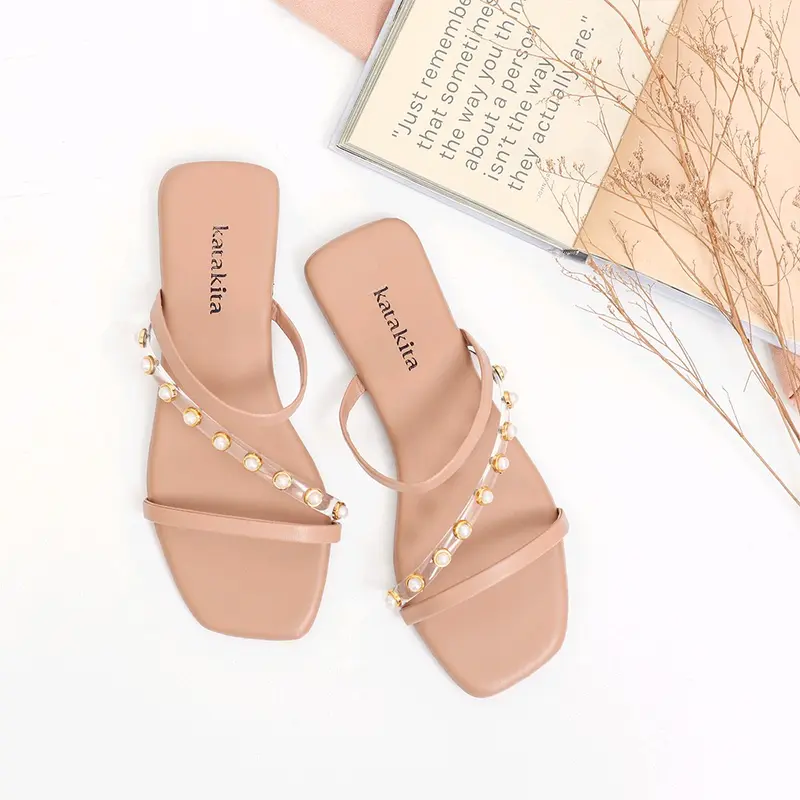 Maudy Flat Sandal Teplek Sandal Tali Wanita Empuk dan Tidak Licin 1