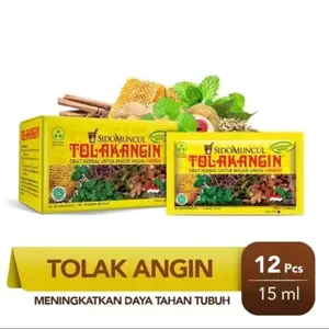 SidoMuncul Tolak Angin Cair isi 12 Sacheet 15ml Obat Herbal Untuk Masuk Angin Madu Meningkatkan Daya Tahan Tubuh Praktis dan Cukup untuk Sehari-hari