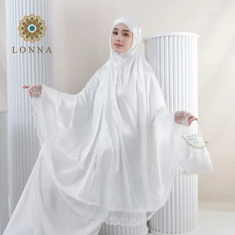 Lonna - Mukena Dewasa Jumbo Jaguar Silk 2in1 Renda Mewah Tsabina Series Nyaman