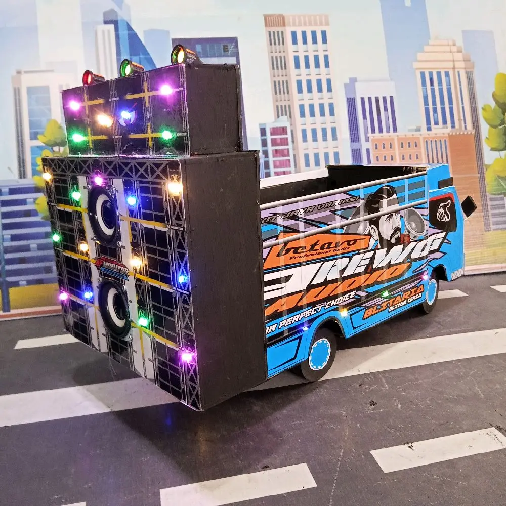 AF MINIATUR _miniatur Truk Horeg dengan Sound System Bahan Triplek Ukuran 25x27x7cm Bisa Bunyi & Bisa Di Cas Speaker 2 Inch Isi 2pcs Sudah Pake Bluetooth AF MINIATUR _miniatur Truk Horeg dengan Sound System Bahan Triplek Ukuran 25x27x7cm Bisa Bunyi & Bisa Di Cas Speaker 2 Inch Isi 2pcs Sudah Pake Bluetooth