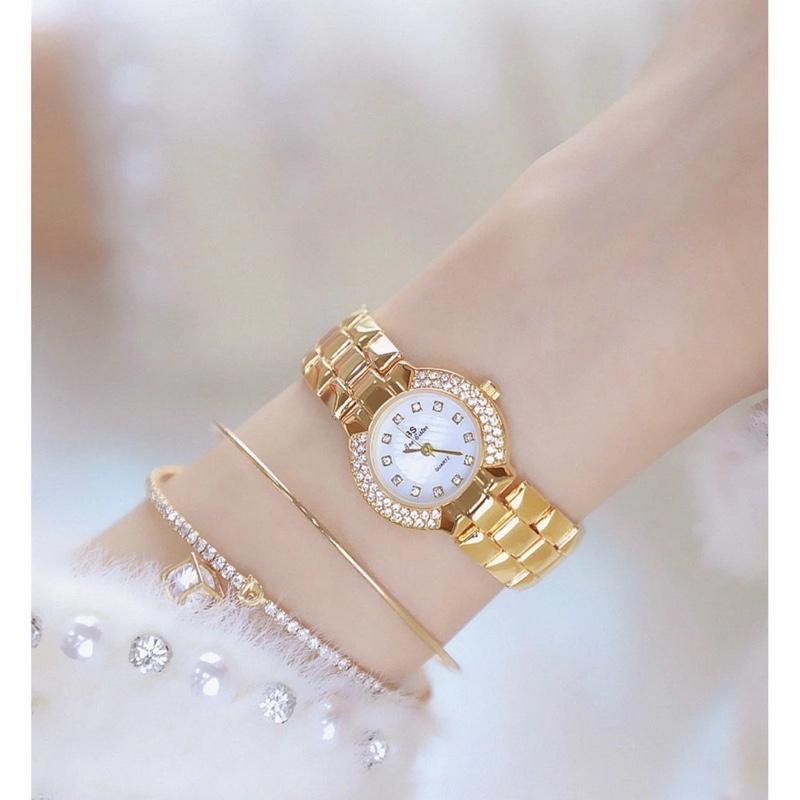 Đồng Hồ Nữ Bs chống trầy xước tốt Sang Trọng TẶNG KÈM HỘP DỤNG CỤ THÁO MẮC pin dự phòng Women watch đồng hồ đeo tay Hoa Voi Trang Sức