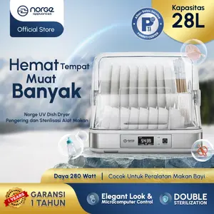 Norge 4 in 1 Table-top UV Dish Dryer 28L 280W (NG-DD28UV) / Sterilizer / Rak Pengering Piring