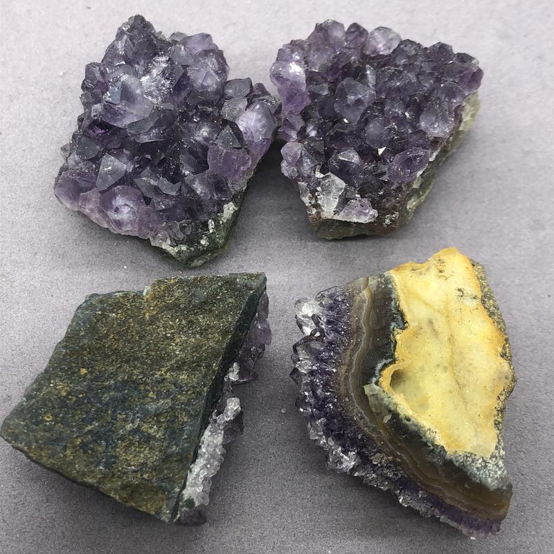 Đá tự nhiên thô, cụm amethyst, 100%, để Đồ Trang Trí tự làm, thích hợp cho phòng và văn phòng 6