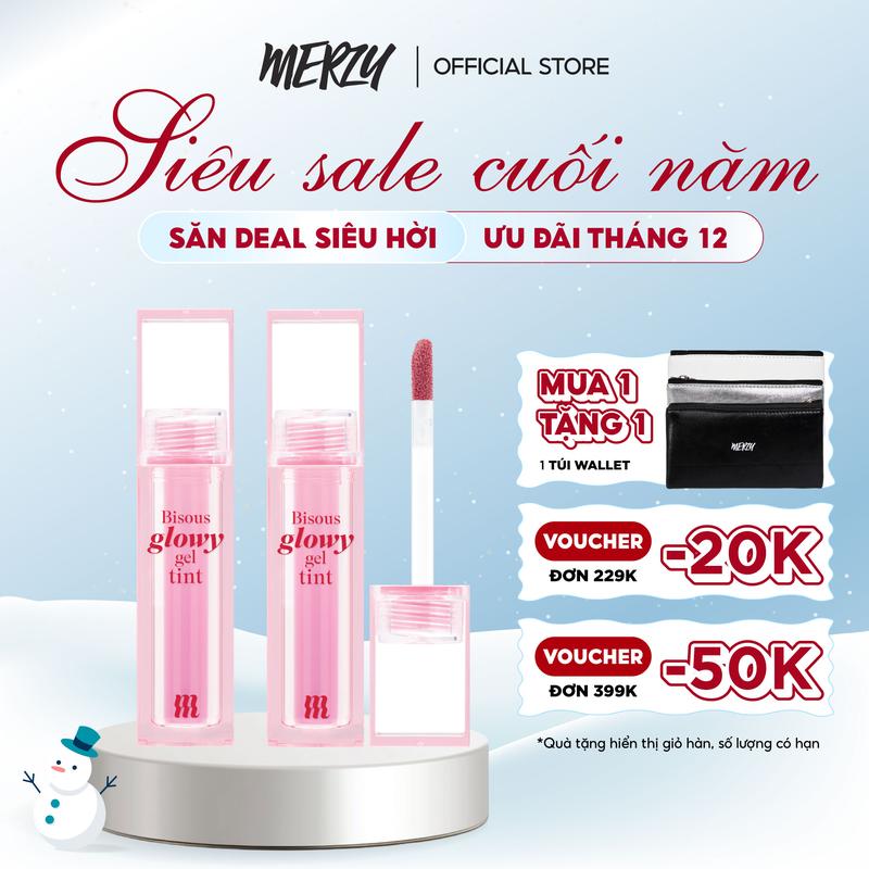 COMBO 2 Son Bóng Merzy Bisous Glowy Gel Tint 4g 