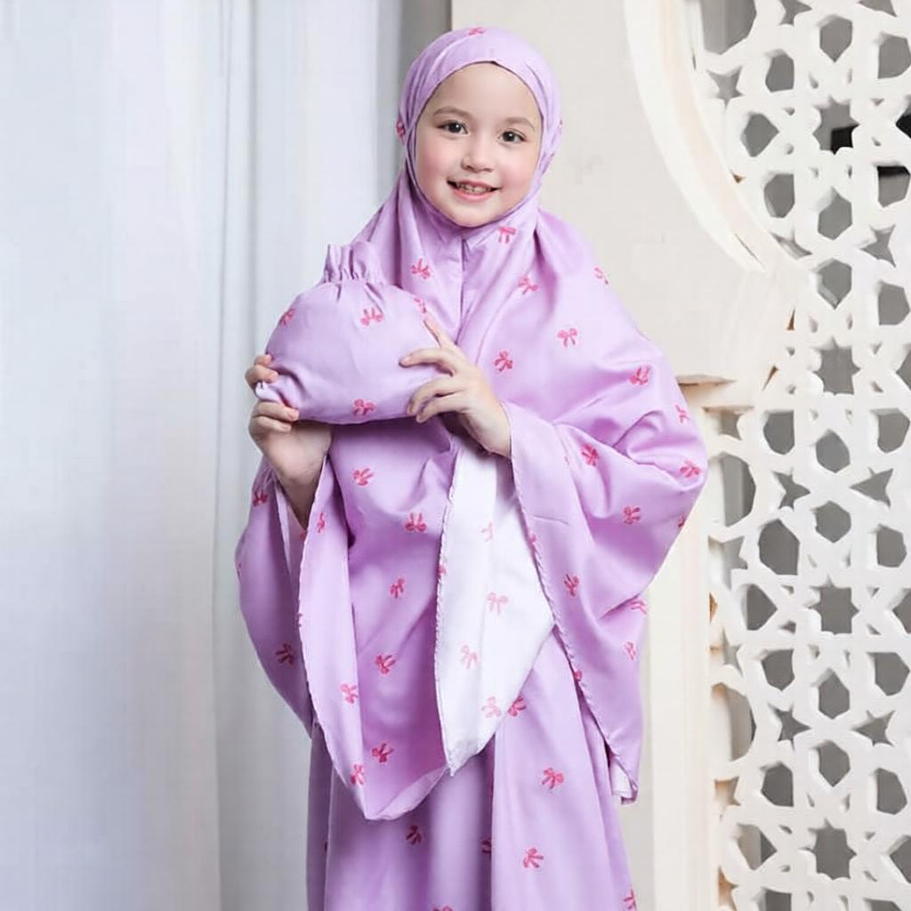 Mukena Anak Motif Pita Usia 5 6 7 8 9 10 11 12 tahun tas Traveling (PAUD TK SD) Mukena Anak Motif Pita Usia 5 6 7 8 9 10 11 12 tahun tas Traveling (PAUD TK SD)