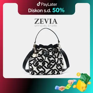 ZEVIA Celeste Bag Tas Anyaman Tas Keranjang Tas Selempang Wanita Handbag Tas Korean Style Hitam Slingbag