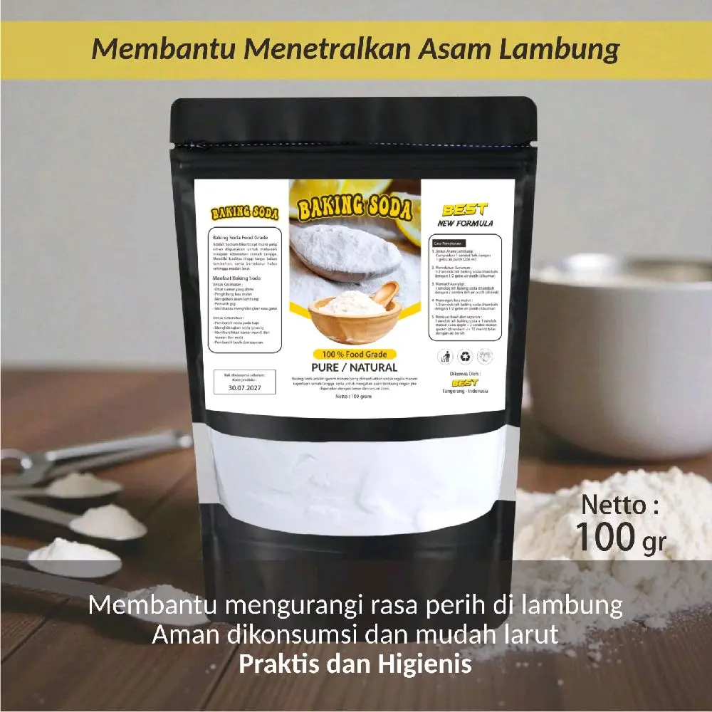 Baking Soda 100% Food Grade Pure/Natural /Konsumsi/Kesehatan