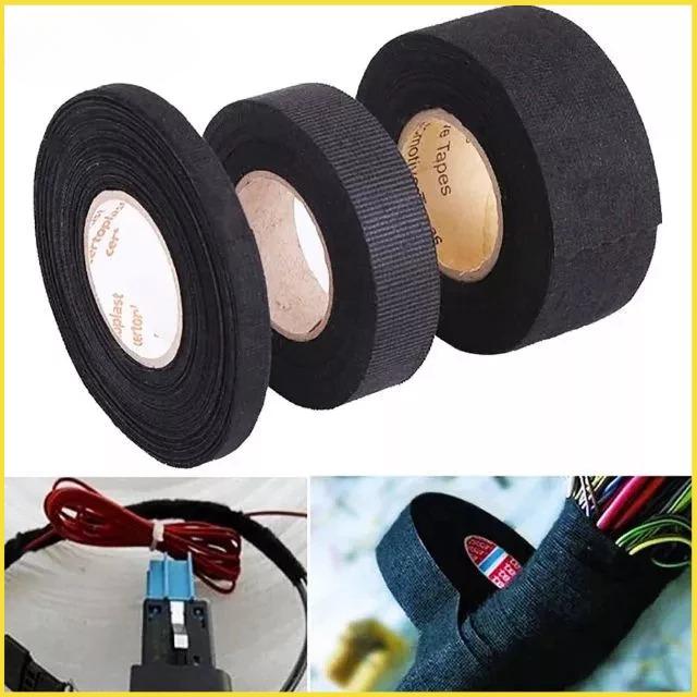 Băng keo vải chịu nhiệt, băng dính vải quấn dây điện 9mm, 19mm, 32mm phụ kiện…