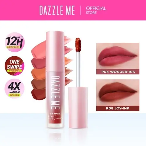 DAZZLE ME Ink-Matte Lip Cream dengan hasil akhir Matte Finish Longlast