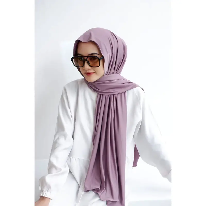 Jasmine HIJAB Pashmina Kaos Meleyot Jersey Premium Mleyot Keriwil Kriwil Letoy Spandek Jersy 4