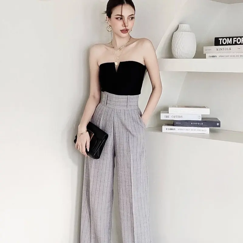 Celana Kulot Panjang Anna Premium Cotton Candy Import Bangkok - Kulot Wanita 3