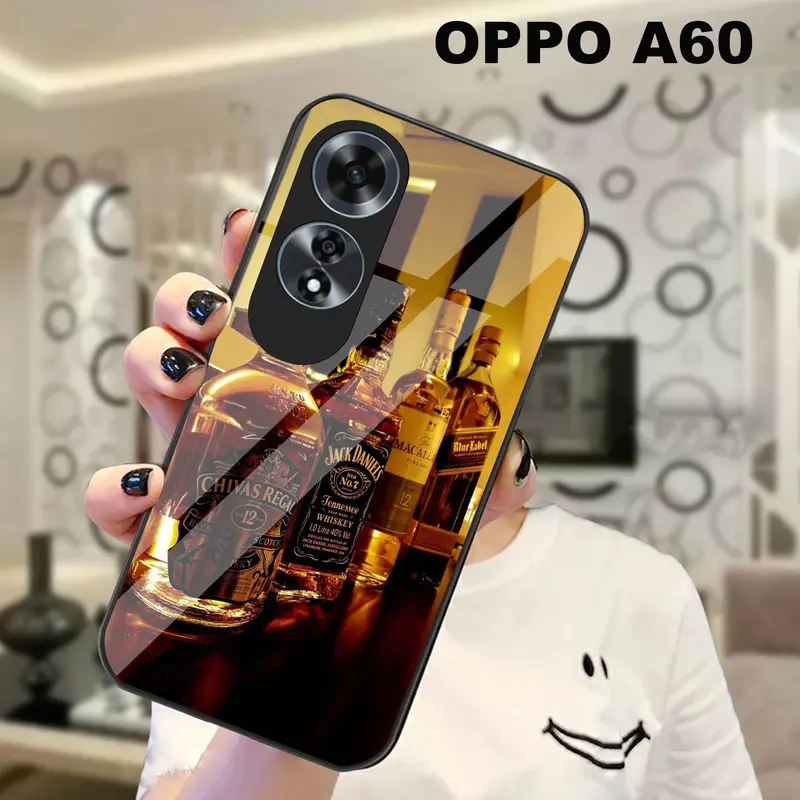 Armorcase Softcase Glass Kaca Kilau Opp*  A60 Terbaru Casing Handphone Pelindung Camera Protect (905) 3