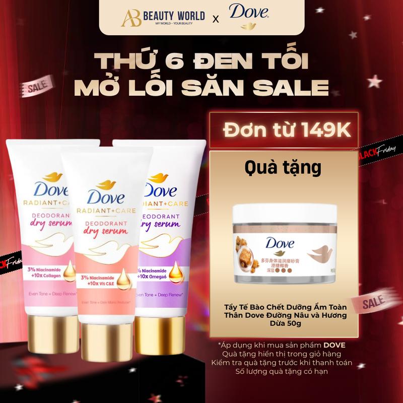  Kem Khử Mùi Dove Se Lỗ Chân Lông Ngăn Mùi Sáng Mịn Đều Màu Da 40ml AB Beauty World 