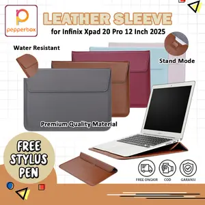 Sleeve untuk Infinix Xpad 20 Pro 12 Inch 2025 11 - 12 Inch Leather Laptop Case Pria Wanita Waterproof Laptop Tablet Anti Air Bag Tas Case