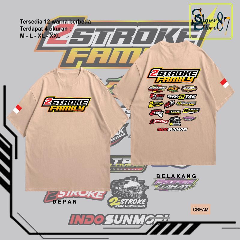 KAOS 2 STROKE FAMILY INDONESIA KAOS PRIA DAN WANITA - KAOS KEKINIAN - KAOS DISTRO - BISA [COD] | SS39 | 3