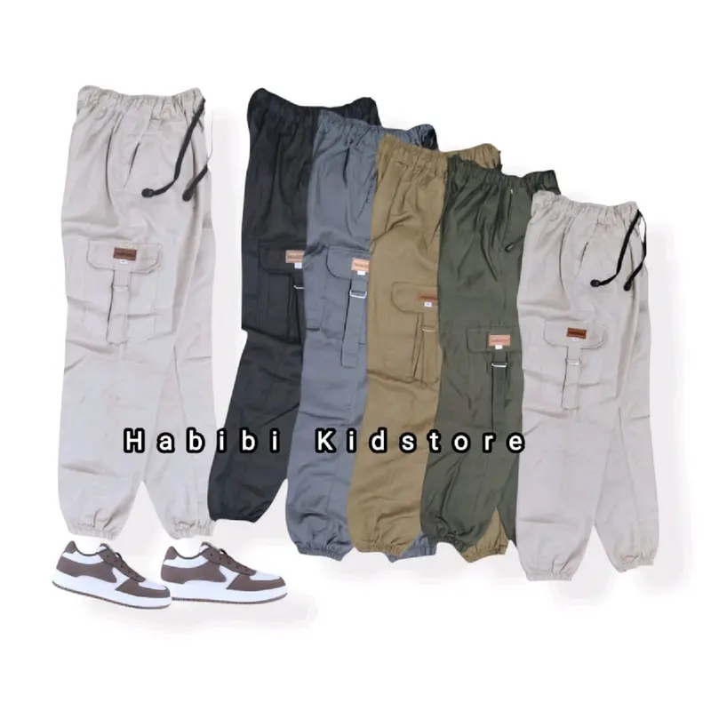 CELANA CARGO ANAK PEREMPUAN 1-12 TAHUN JOGGER KARGO SAKU GAMBLOK ANAK.CEWEK Kids 8
