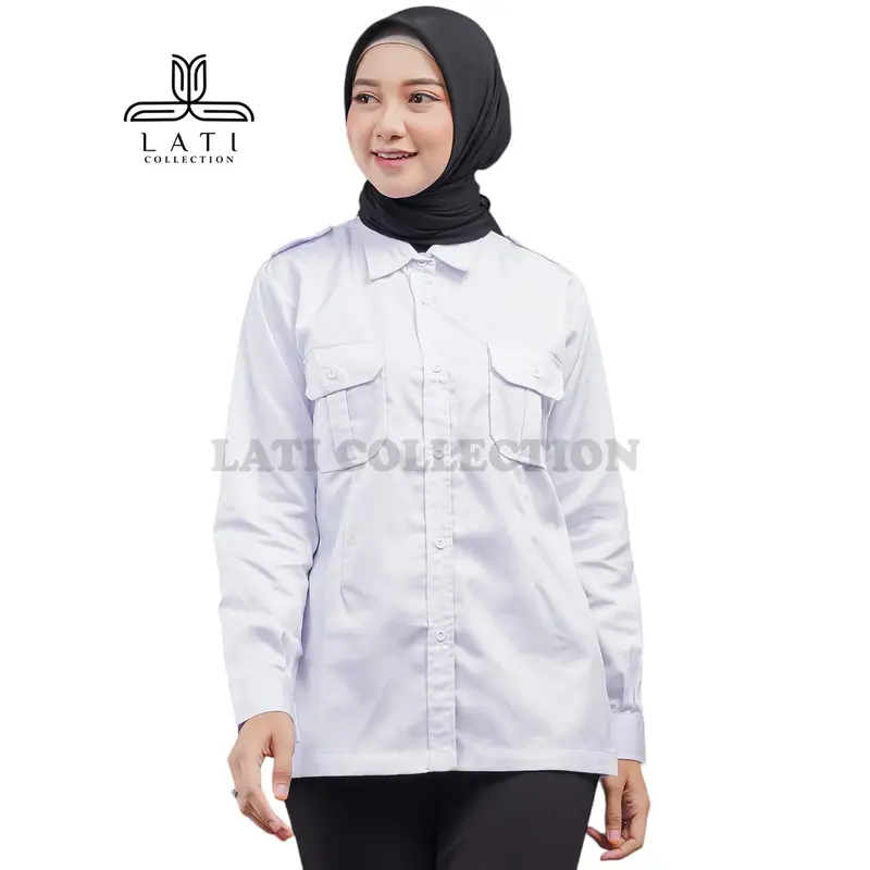 Baju Dinas Putih wanita Baju Putih PNS/ASN, Guru, Kemeja kerja wanita, Baju Pdh Putih Pangkat 1