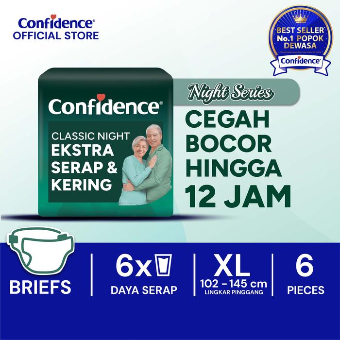 Gambar Confidence Popok Dewasa Perekat Classic Night XL6 dari Confidence Indonesia Kota Tangerang Tokopedia