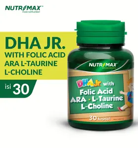Nutrimax Junior + DHA Isi 30 Naturecaps Nutrisi Otak Anak acid folic