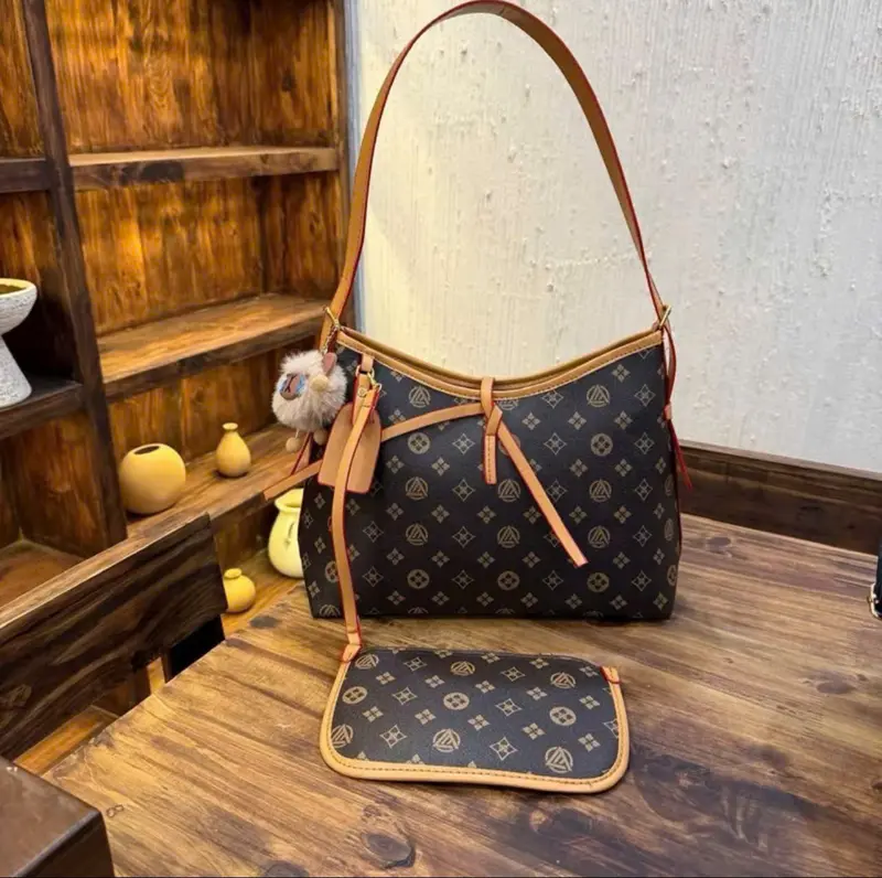 (TẶNG KÈM GẤU+ VÍ ) Túi HOT LOẠI ĐẸP-HÀNG DA DÀY công sở màu nâu SÉT 2 chi tiết SIZE 25CM + SIZE 30CM 7