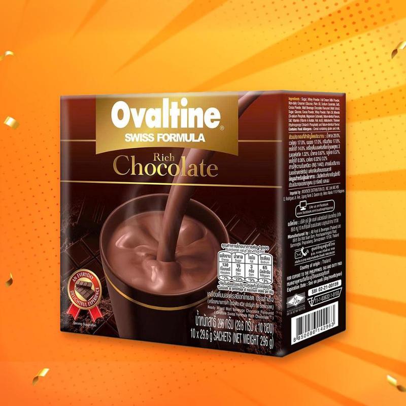 COD Hộp cacao Ovaltine Rich Chocolate 296G