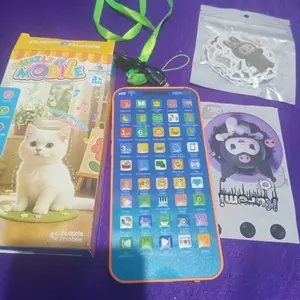 (COD) 45 / 36 Tombol Hp Mainan Edukasi Anak 17 Pro Orange Dengan Musik Dan Lampu Ponsel Mainan Anak