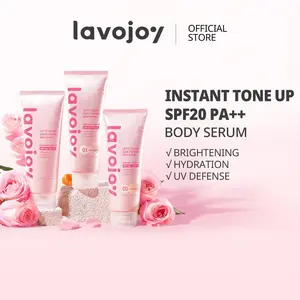 LVJ lavojoy Let It Glow Daily Shine Body Serum Delicate Rose Instant Tone Up SPF 20 PA++ | Body Lotion SPF untuk Mencerahkan dan Melembabkan Kulit