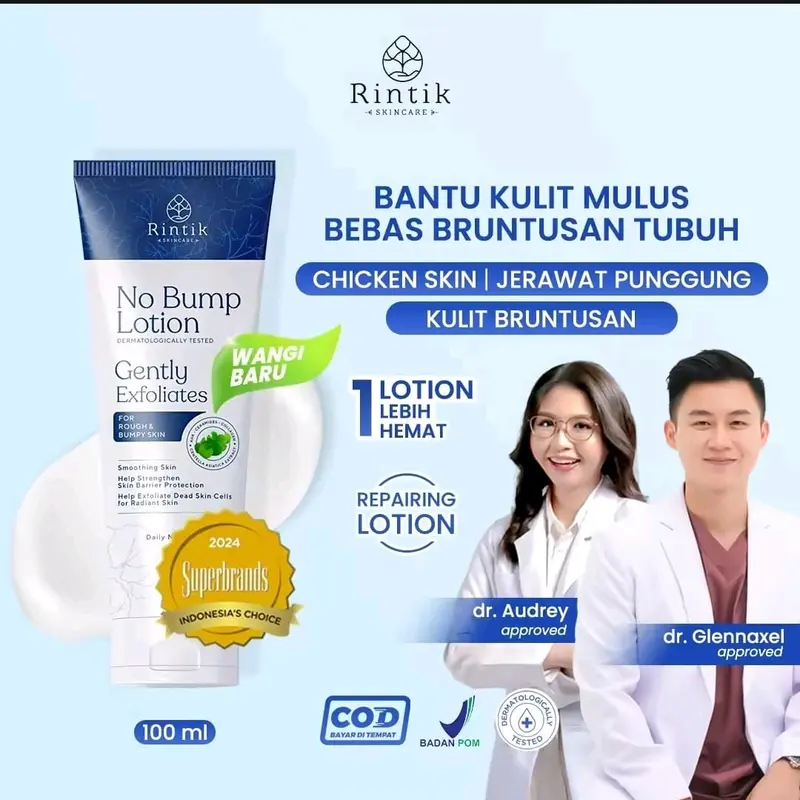 Rintik Skincare - No Bump Lotion / Lotion Tubuh Kulit Bruntusan , Jerawat Punggung Mencerahkan Kulit Efektif 0