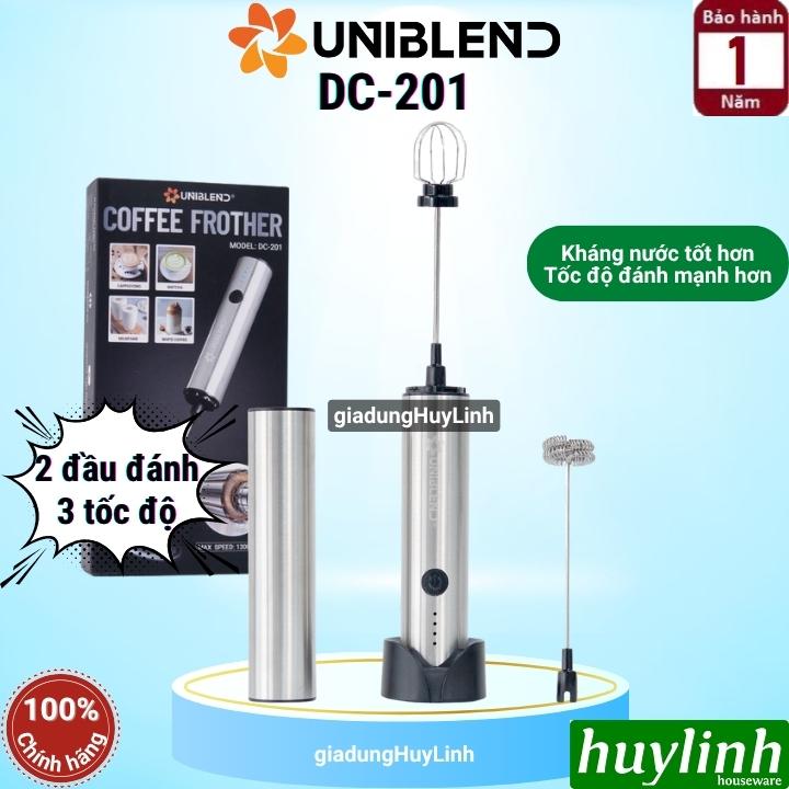  Máy đánh tạo bọt cà phê dùng pin Uniblend DC-201 - 2 đầu đánh bọt và đánh trứng 