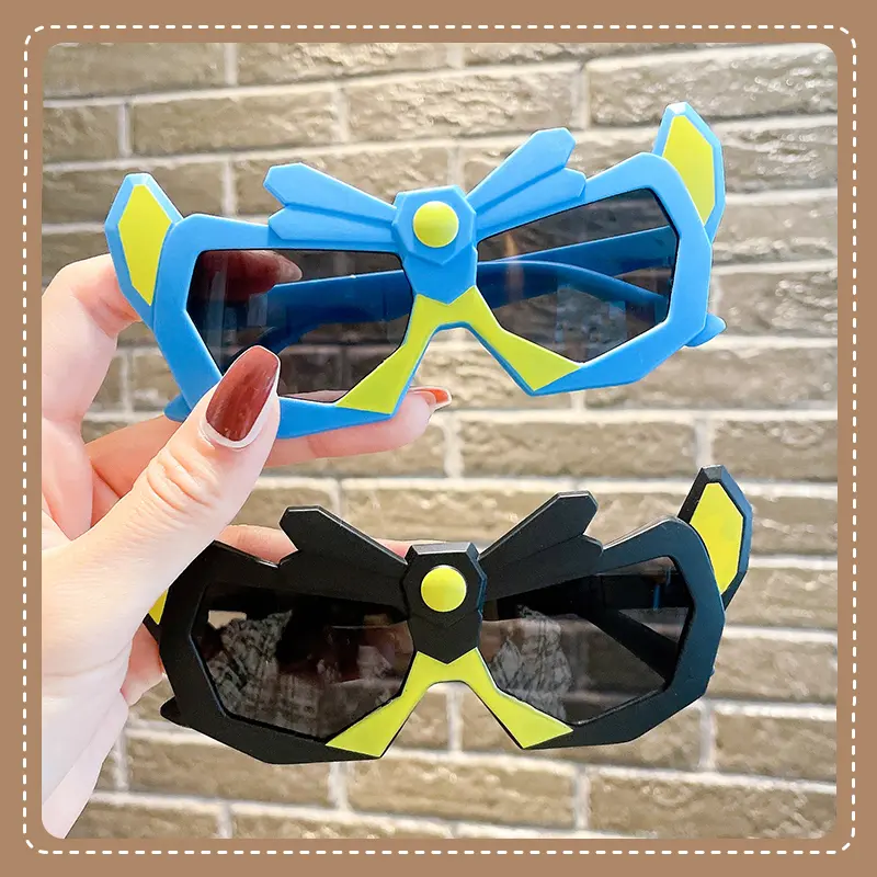 Children's Sunglasses Polygonal Cartoon Boys' Sunglasses for Touring Party 8