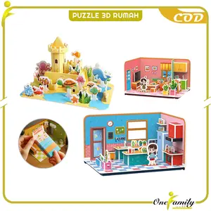 [COD] OFM M389 Mainan Edukasi Anak Puzzle Rumah 3D Lucu Kertas Busa DIY