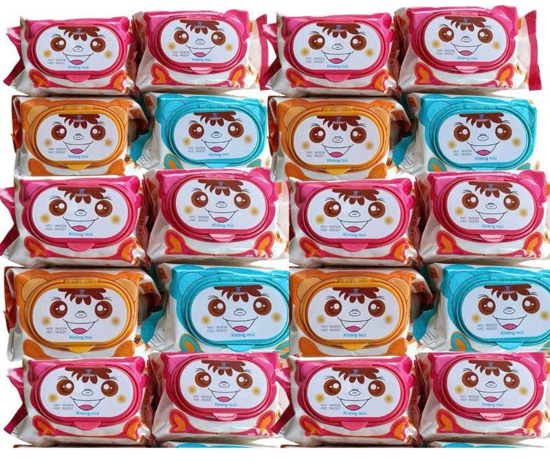 Combo 10 Gói Khăn Ướt AnMy Baby- Vải Dày-Không Mùi-Tiết Kiệm-An Toàn-Tiện Lợi-Cân Nặng 270gr->350gr