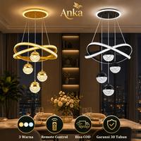 Gambar Anka Lampu Gantung Minimalis Remote 3 Warna LED Lampu Gantung Ruang Tamu Tangga Meja Makan Lampu Hias Bisa COD - Emas+Remote dari AnkaTech Kab. Tangerang 1 Tokopedia