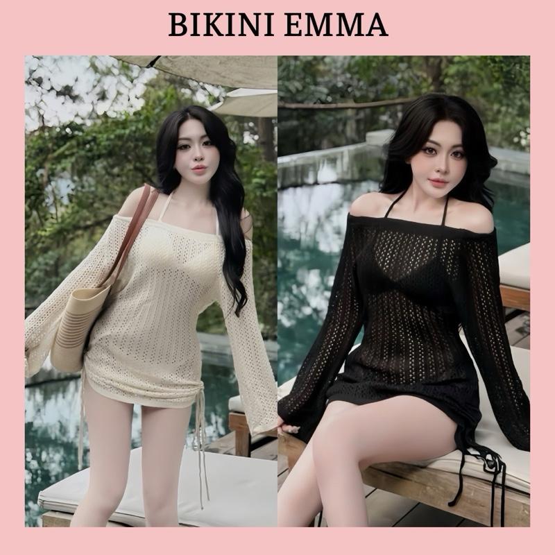 BIKINI EMMA Bikini 3 Món Len Cover Dây Rút Che Khuyết Điểm
