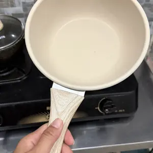 [PROMO BULAN INI] TEXANIA Saucepan Panci 20cm Wajan Anti Lengket Warna Cream Kitchenware