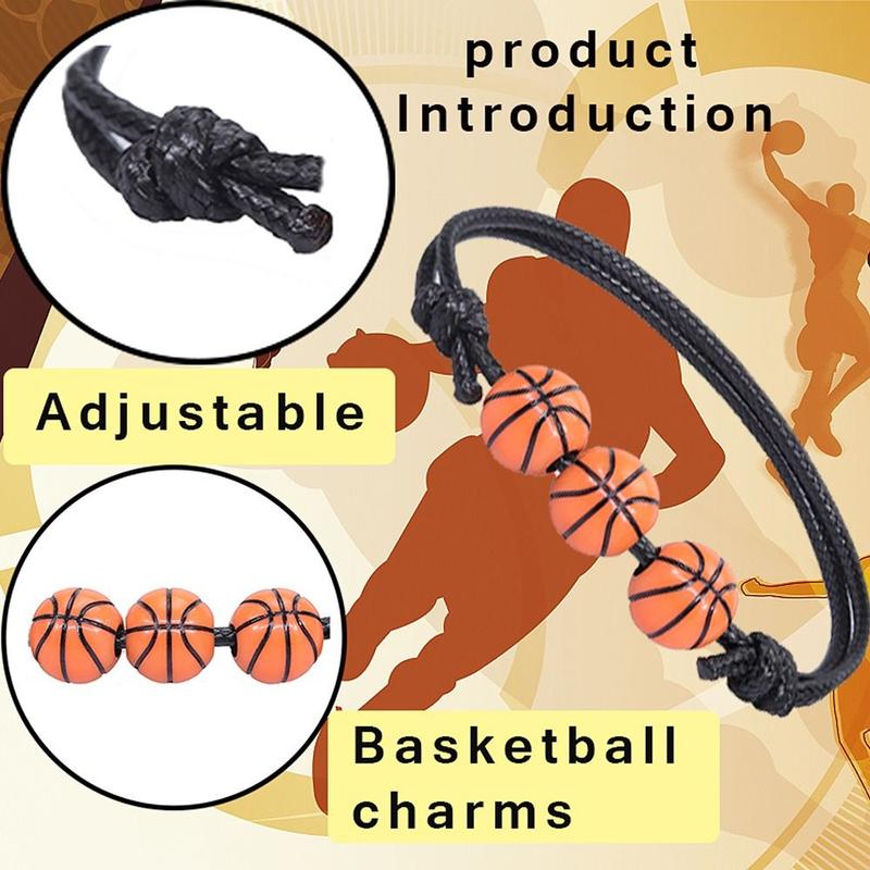 Fresh Handmade Basketball Baseball Bracelet Korean Style Volleyball Wax Line Woven Bracelet Jewelry Accessories Resin Rugby Bracelet Friend 7