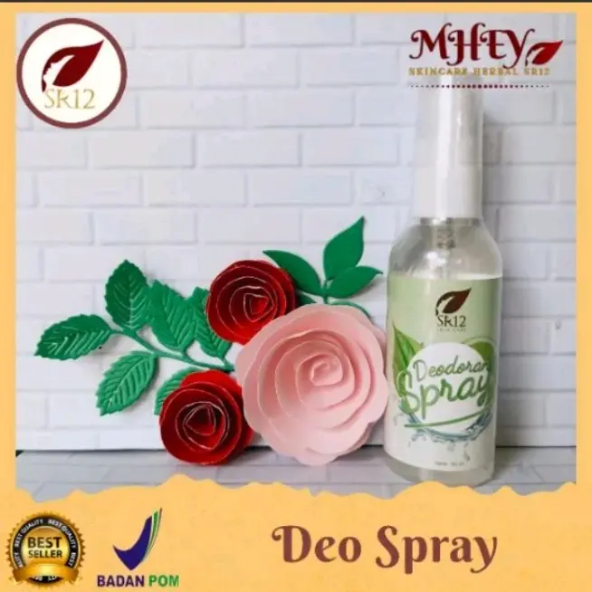 SR12 Penghilang Bau Ketiak Bau Badan 24jam Deodorant Spray Herbal BPOM Deospray Tawas Pencerah Kering