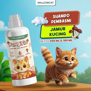 Willow Cat FungiFix Shampoo Anti Jamur Anti Scabies Anti Gatal Shampoo Pewangi Tahan Lama