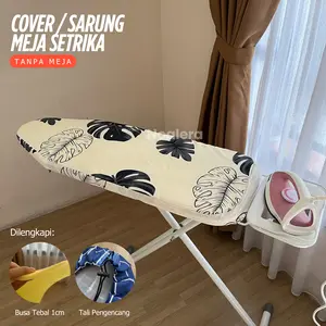 Nazalleea - Cover/Sarung Meja Setrika Besar Krisbow Busa Tebal 1cm Tali Serut Kain Katun Disperse Anti Bakteri