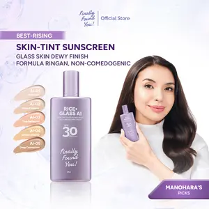 [Manohara's Pick] Finally Found You! RICE+ Glass AI Skin Tint Fluid Sunscreen with Broad Spectrum SPF 30 PA++++ | 2in1 Skin Tint & Tinted Sunscreen