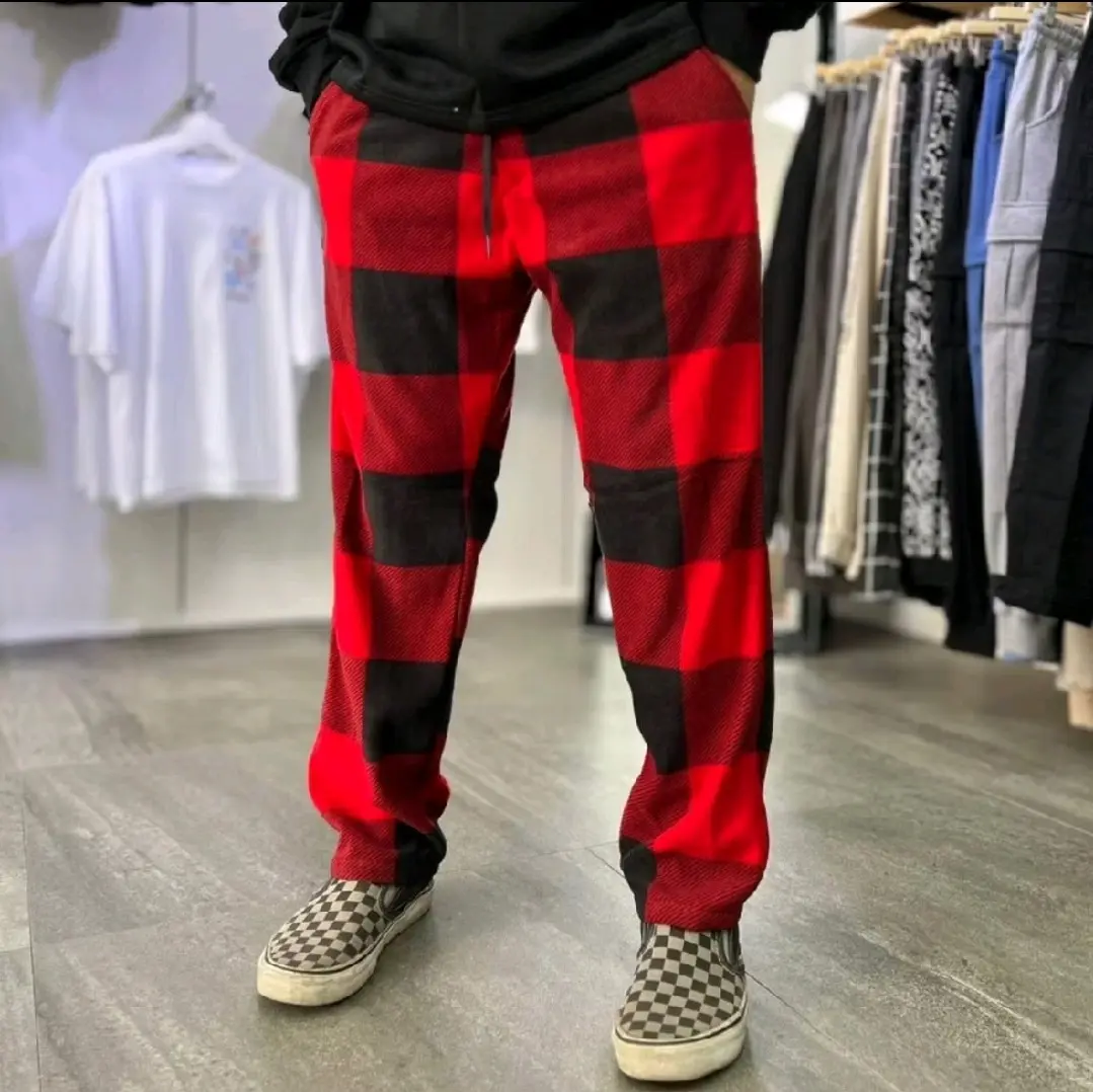 CELANA PANJANG TARTAN KOREAN STYLE CELANA KOTAK KOTAK UNISEX Pria Wanita Dewasa Motif Tebal Melar Distro Karet SEO
