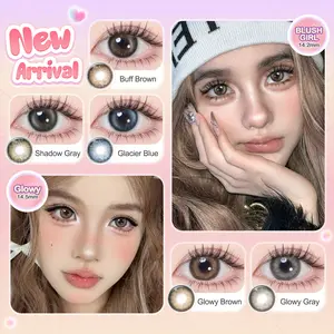 【2026 NEW】Magister Softlens BLUSH GIRL 14.2mm Glowy 14.5mm  Minus 0.0~-6.0 Cokelat Kualiti Terjamin 6 Bulan Penggunaan Bonus Kotak Gratis Softlens Normal & Biru untuk Penggunaan Sehari-hari di Kantor dan Perjalanan